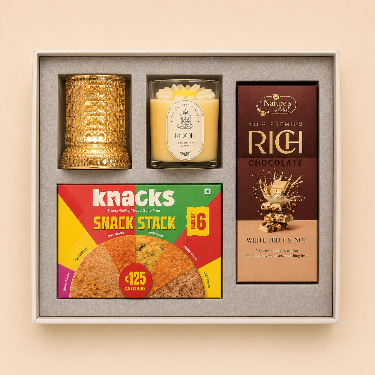 Celebration Box luxury gift hamper by Pitara Studio — 4 pieces from independent Indian makers in Signature Box with Foam Insert