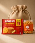 Chilli & Crunch luxury gift hamper by Pitara Studio — 2 pieces from independent Indian makers in Jute Potli