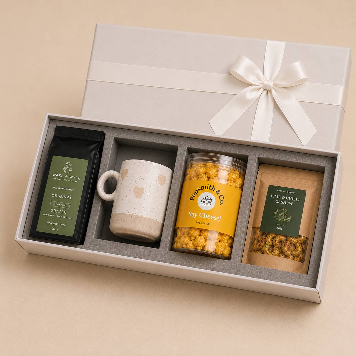 Coffee Break luxury gift hamper by Pitara Studio — 4 pieces from independent Indian makers in Signature Box with Foam Insert