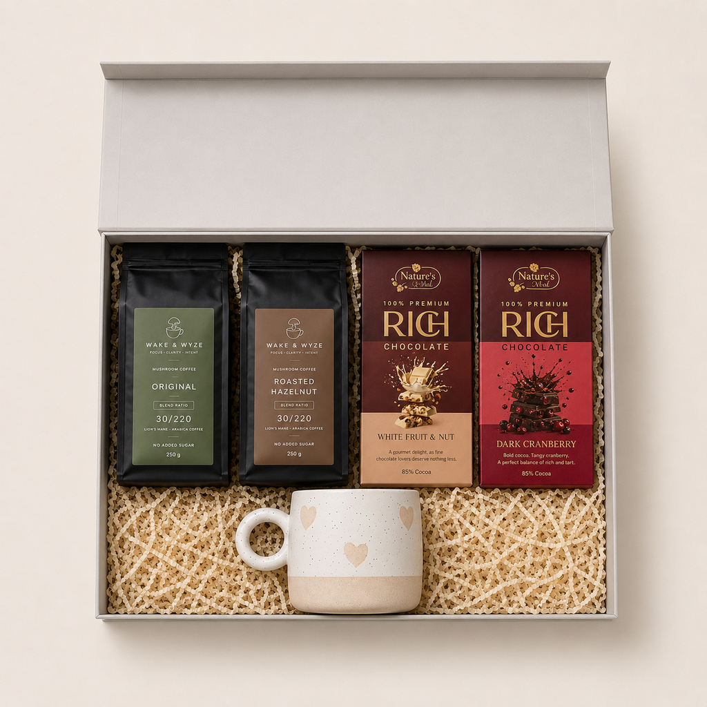 Coffee & Chocolate Affair II luxury gift hamper by Pitara Studio — 5 pieces from independent Indian makers in Magnetic Gift Box