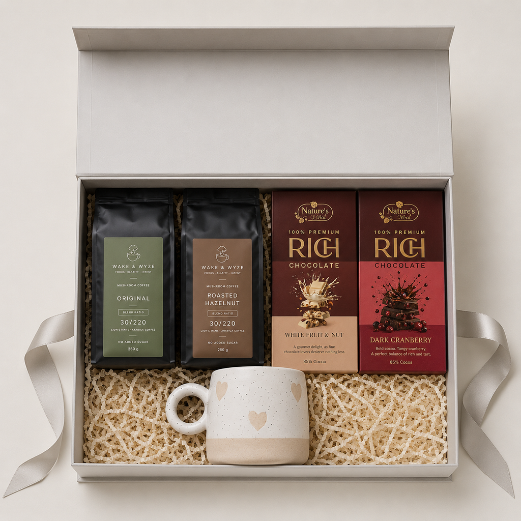 Coffee & Chocolate Affair II luxury gift hamper by Pitara Studio — 5 pieces from independent Indian makers in Magnetic Gift Box
