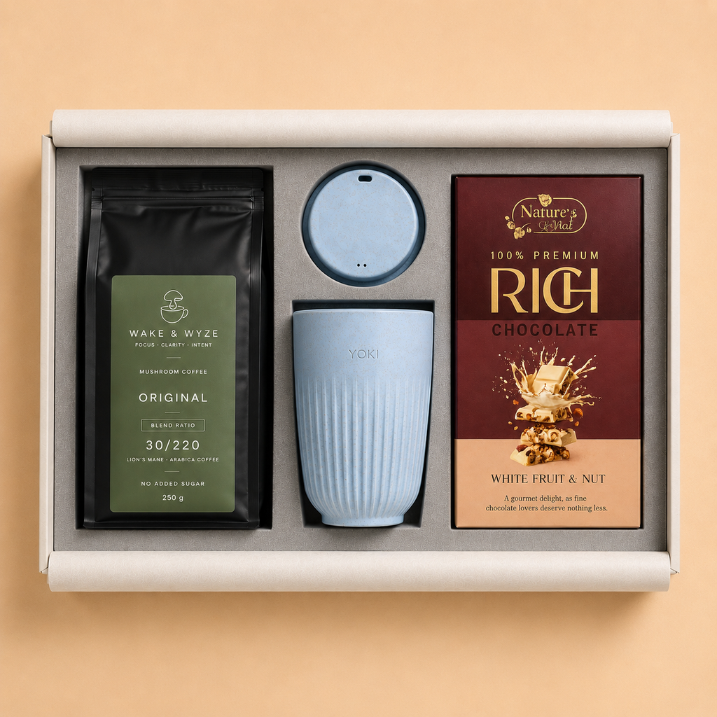 Coffee Ritual luxury gift hamper by Pitara Studio — 3 pieces from independent Indian makers in Signature Box with Foam Insert