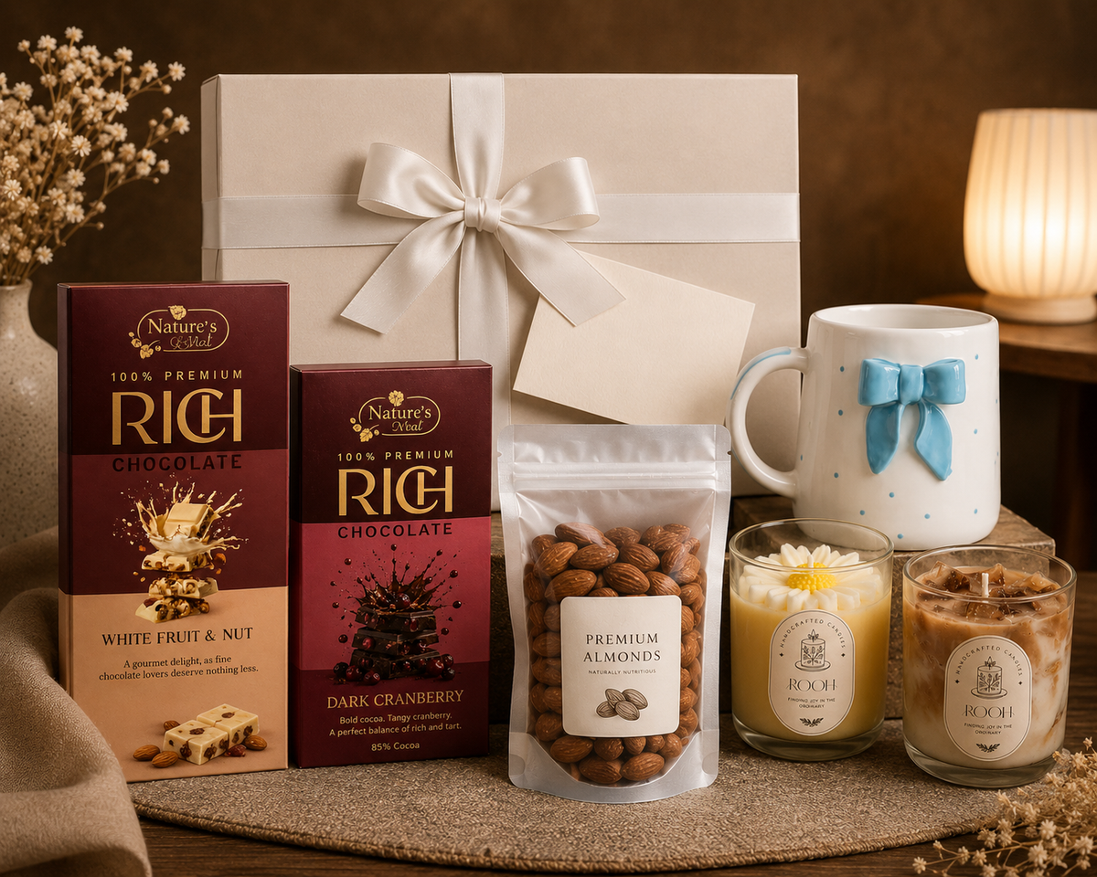 Diwali After Dark luxury gift hamper by Pitara Studio — 5 pieces from independent Indian makers in Signature Box with Foam Insert