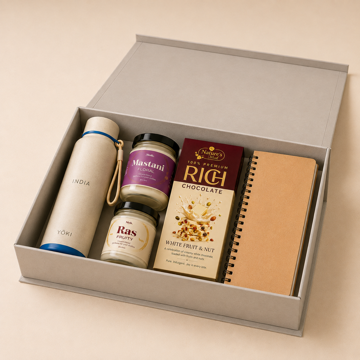 Executive India Edit luxury gift hamper by Pitara Studio — 4 pieces from independent Indian makers in Magnetic Gift Box