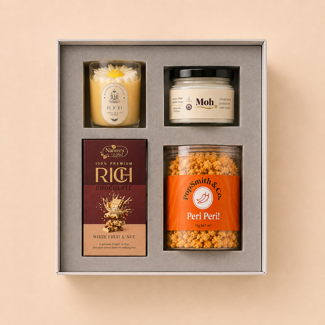Festive Celebration Box luxury gift hamper by Pitara Studio — 4 pieces from independent Indian makers in Signature Box with Foam Insert