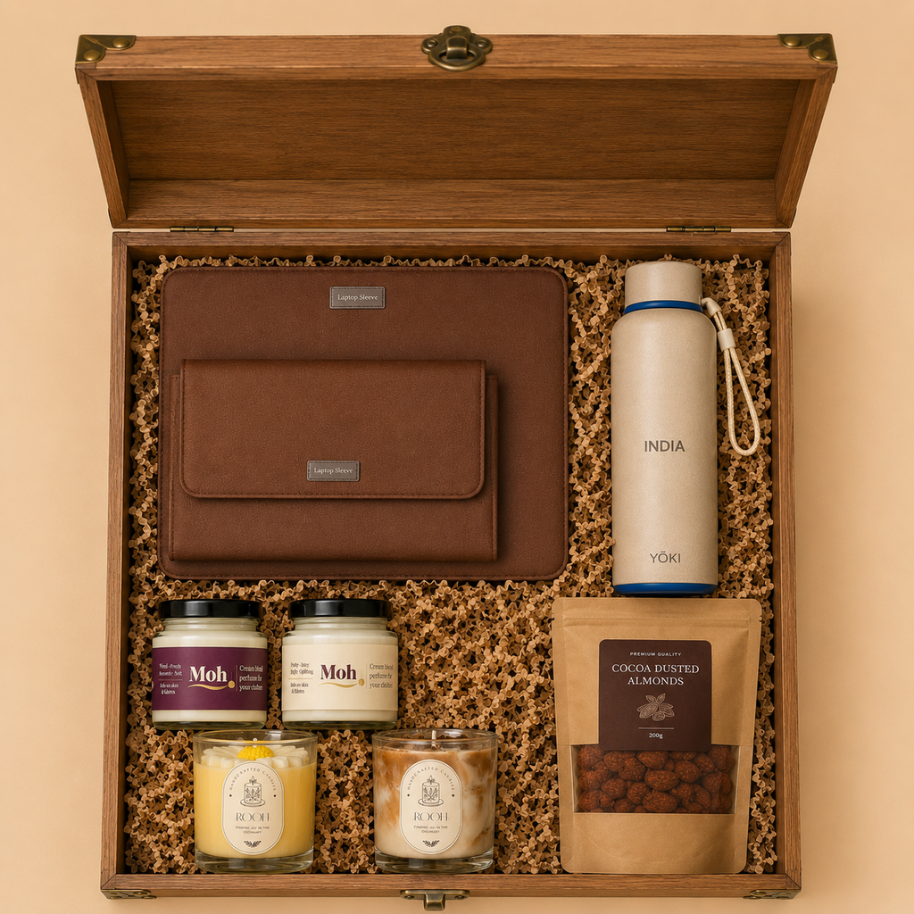 Grand Pitara luxury gift hamper by Pitara Studio — 6 pieces from independent Indian makers in The Pitara Trunk