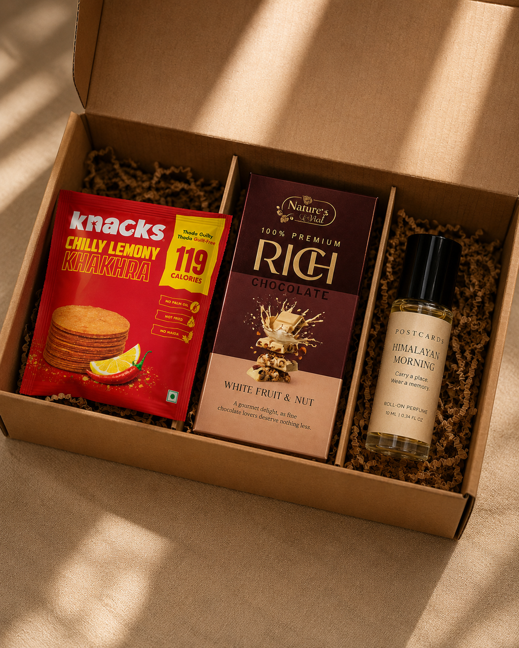 Little Fragrance luxury gift hamper by Pitara Studio — 3 pieces from independent Indian makers in Eco Kraft Box