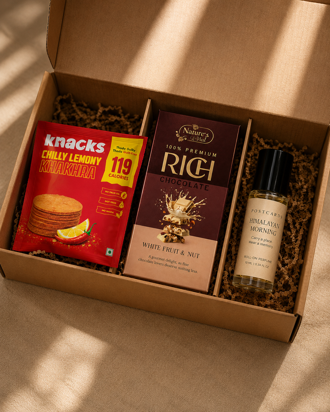 Little Fragrance luxury gift hamper by Pitara Studio — 3 pieces from independent Indian makers in Eco Kraft Box