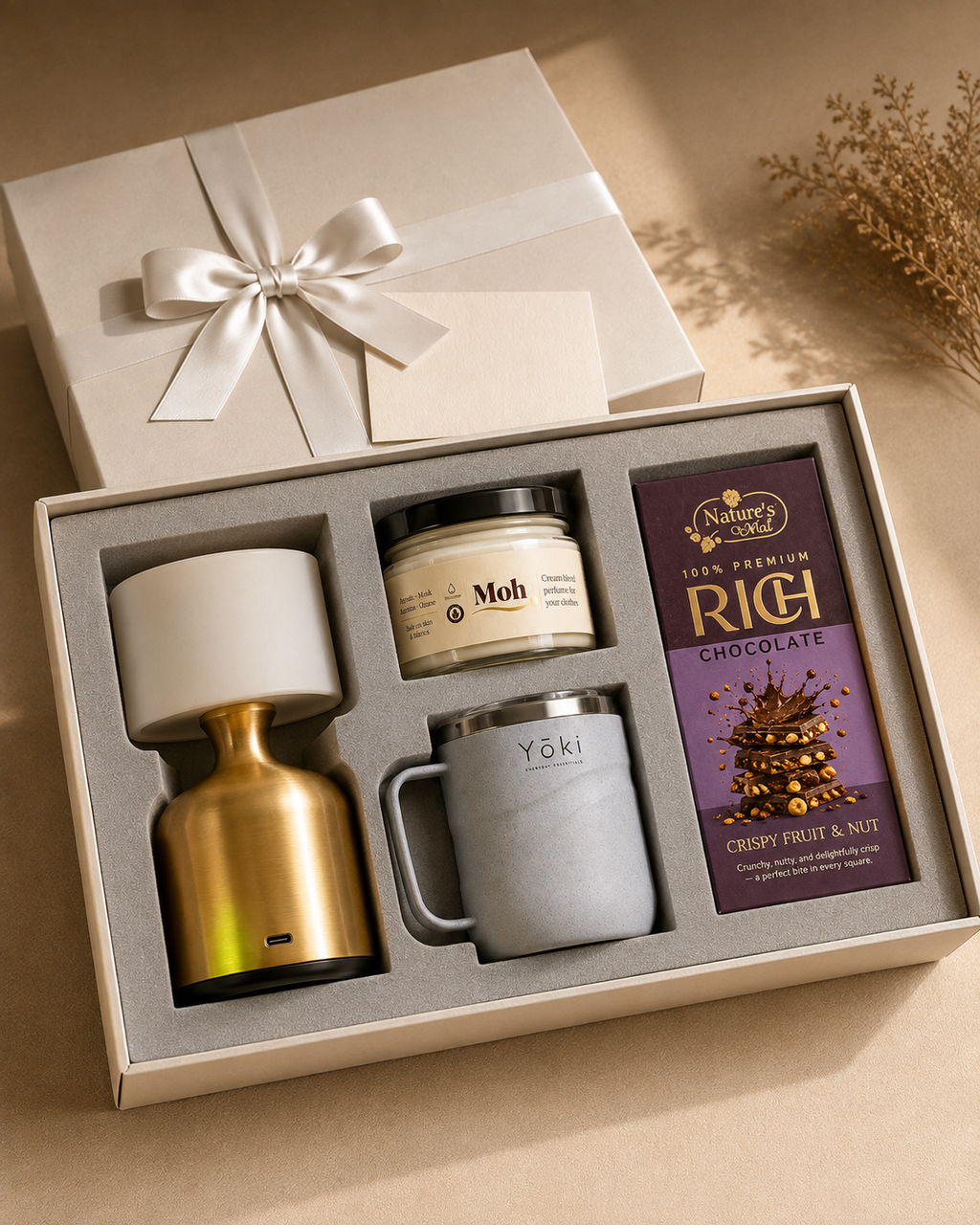 Milestone luxury gift hamper by Pitara Studio — 4 pieces from independent Indian makers in Signature Box with Foam Insert