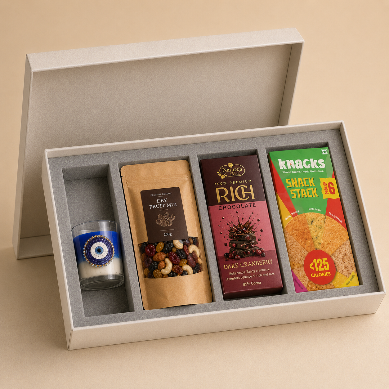 Modern Festive luxury gift hamper by Pitara Studio — 4 pieces from independent Indian makers in Signature Box with Foam Insert