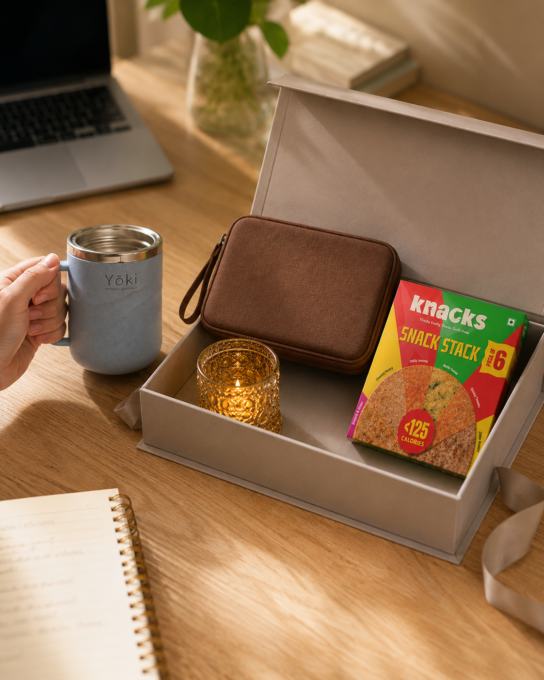 Premium Desk & Light luxury gift hamper by Pitara Studio — 4 pieces from independent Indian makers in Magnetic Gift Box