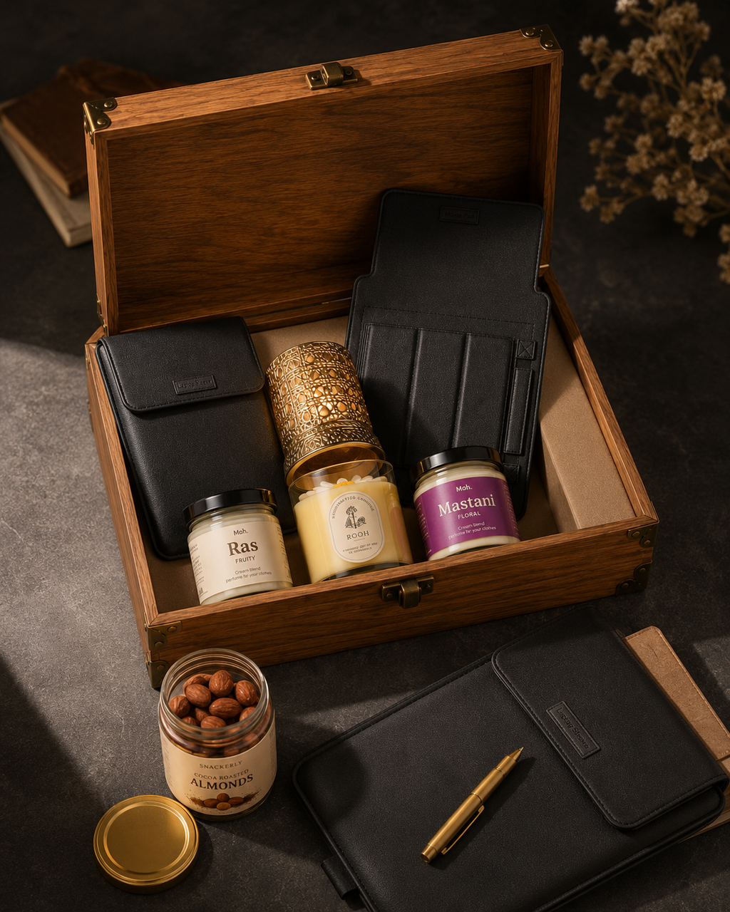 Premium Pitara luxury gift hamper by Pitara Studio — 5 pieces from independent Indian makers in Magnetic Gift Box