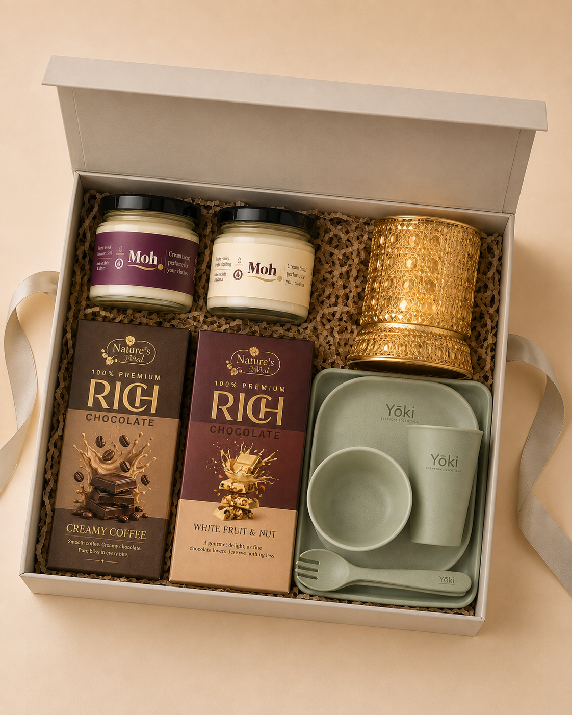 Prestige luxury gift hamper by Pitara Studio — 5 pieces from independent Indian makers in Magnetic Gift Box