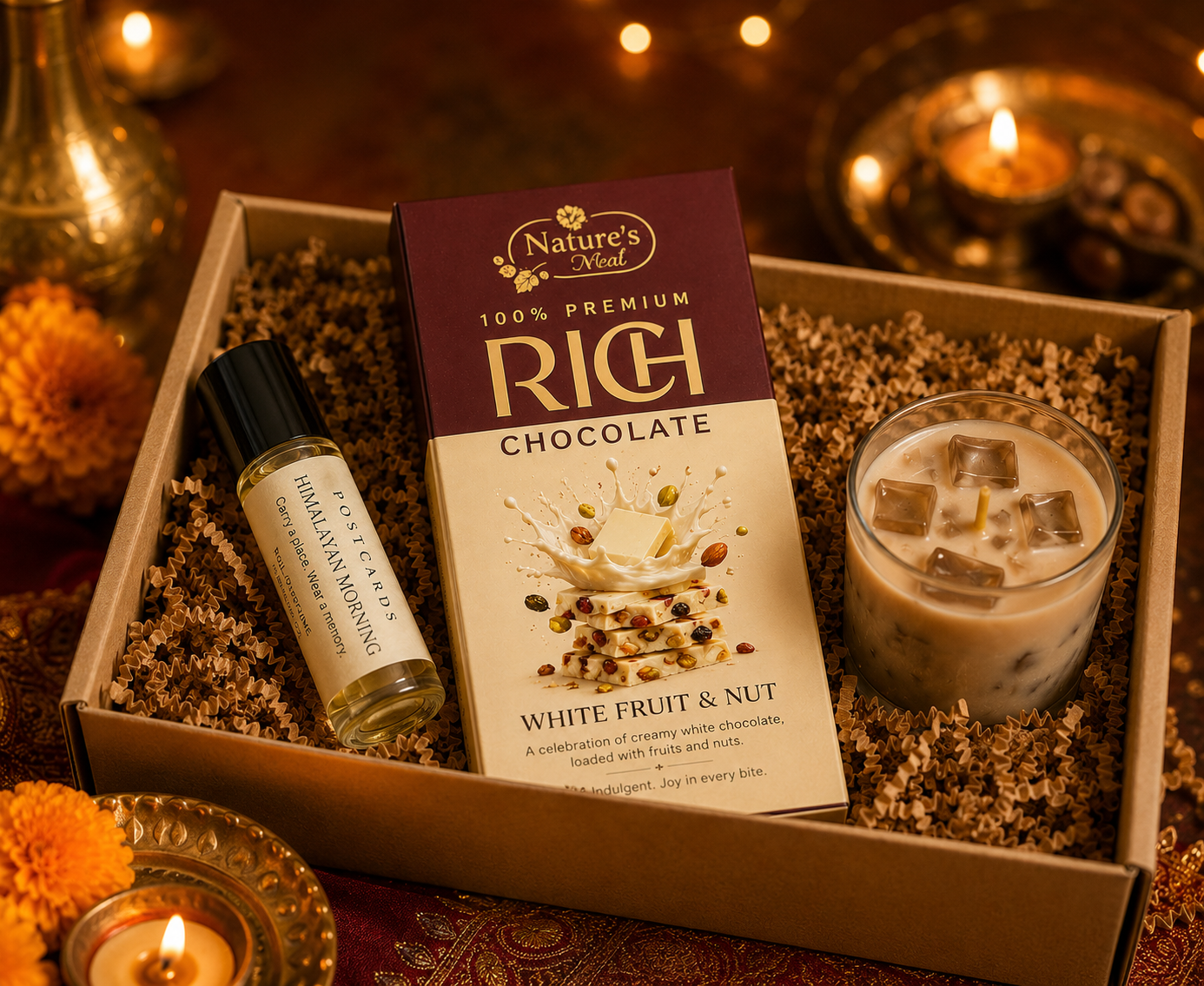Shaadi Shagun luxury gift hamper by Pitara Studio — 3 pieces from independent Indian makers in Eco Kraft Box