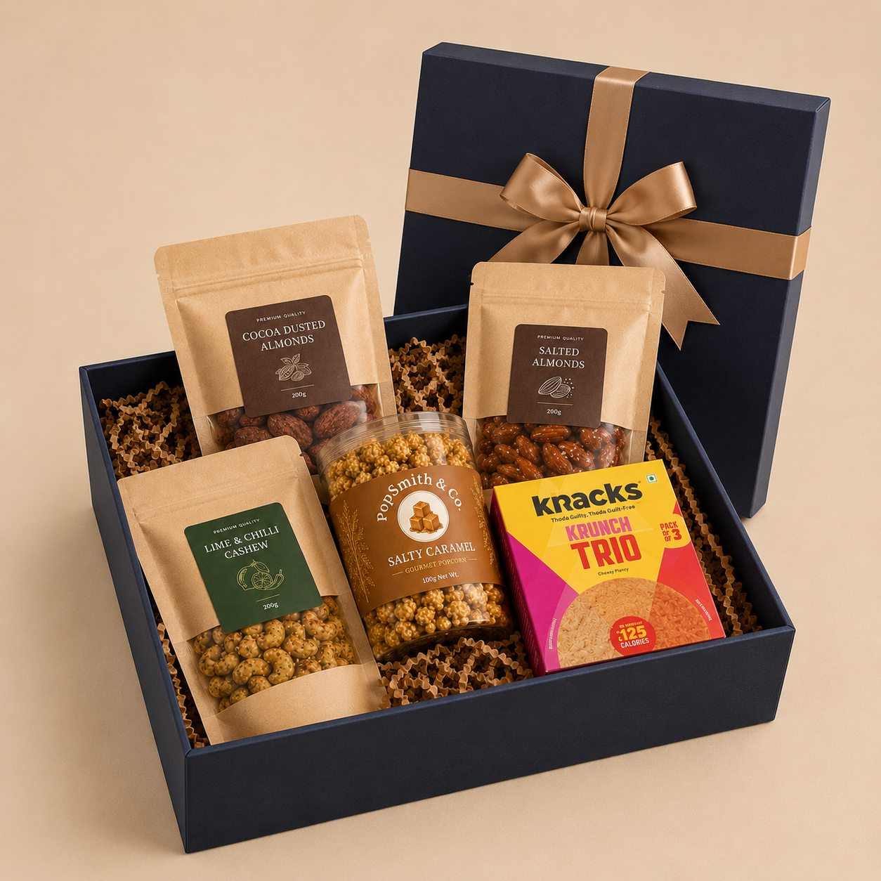 The Crunch Collection luxury gift hamper by Pitara Studio — 5 pieces from independent Indian makers in Signature Box