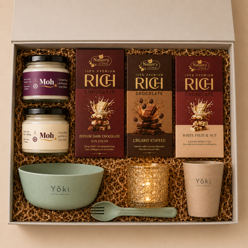 The Executive Desk luxury gift hamper by Pitara Studio — 6 pieces from independent Indian makers in The Pitara Trunk