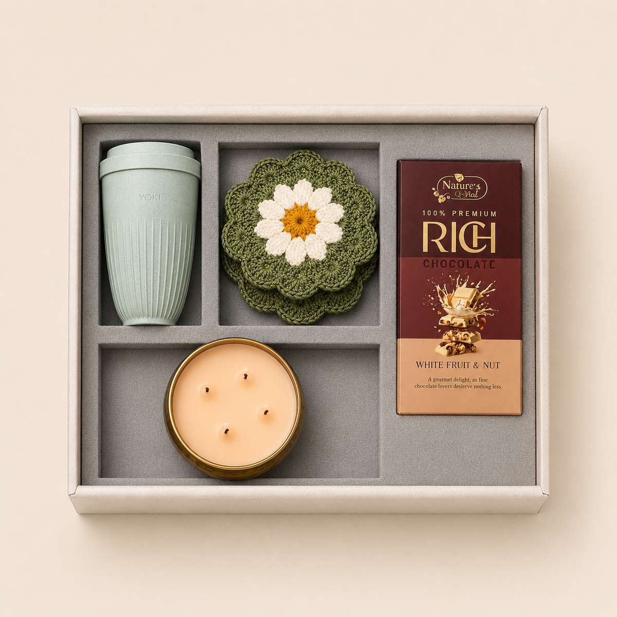 The Modern Host luxury gift hamper by Pitara Studio — 4 pieces from independent Indian makers in Signature Box with Foam Insert