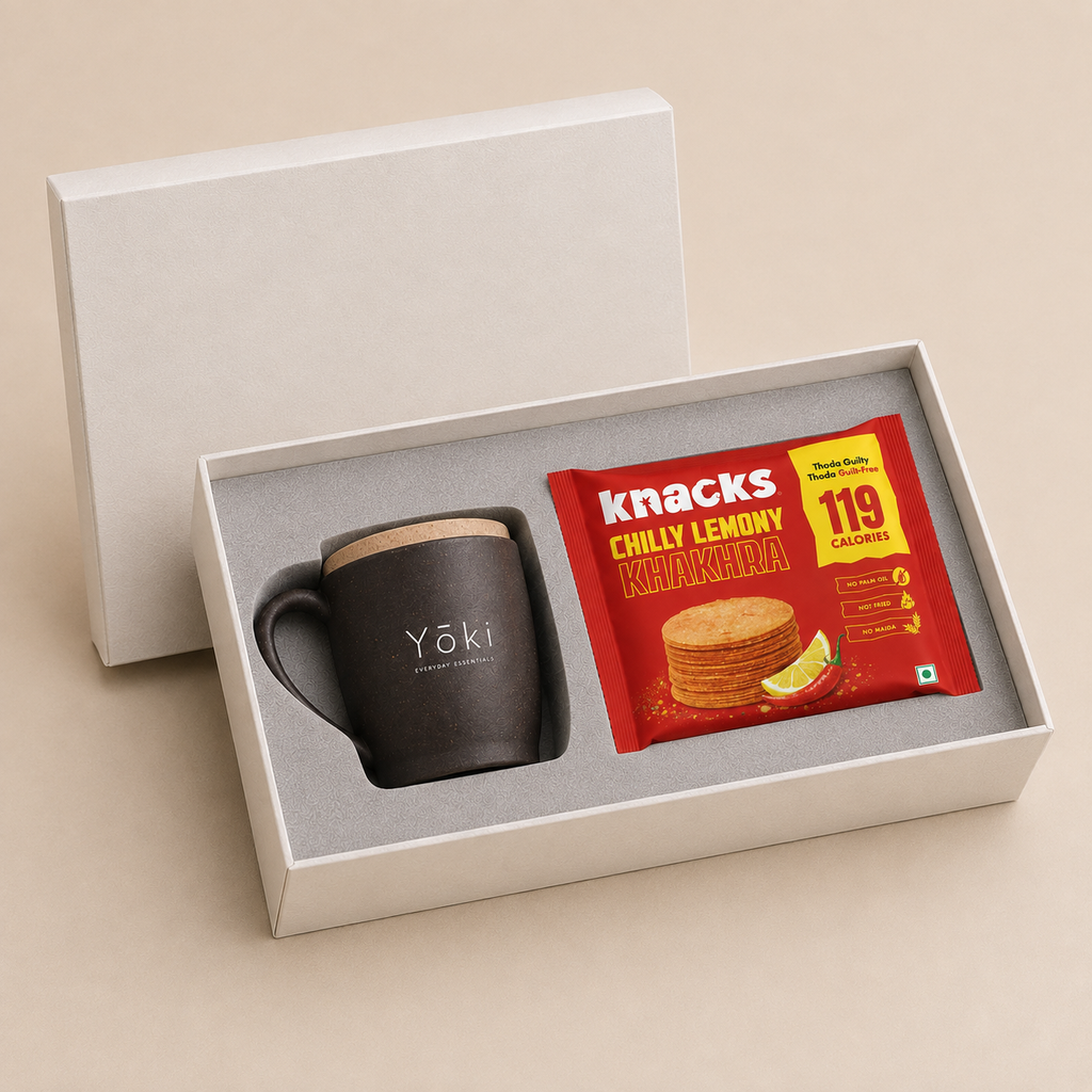 The Mug Break luxury gift hamper by Pitara Studio — 2 pieces from independent Indian makers in Eco Kraft Box