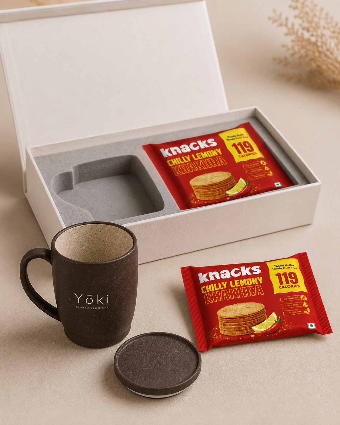 The Mug Break luxury gift hamper by Pitara Studio — 2 pieces from independent Indian makers in Eco Kraft Box