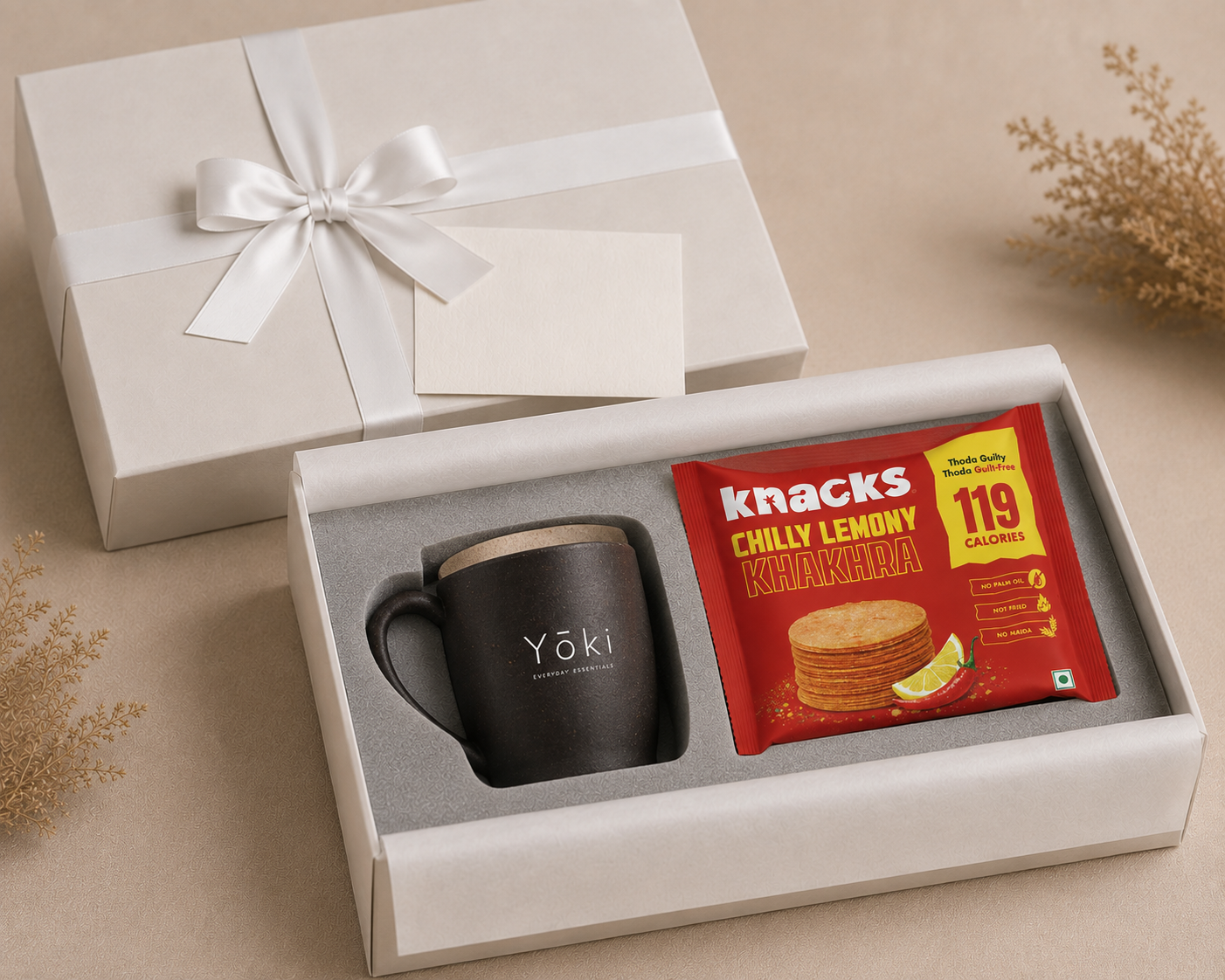 The Mug Break luxury gift hamper by Pitara Studio — 2 pieces from independent Indian makers in Eco Kraft Box