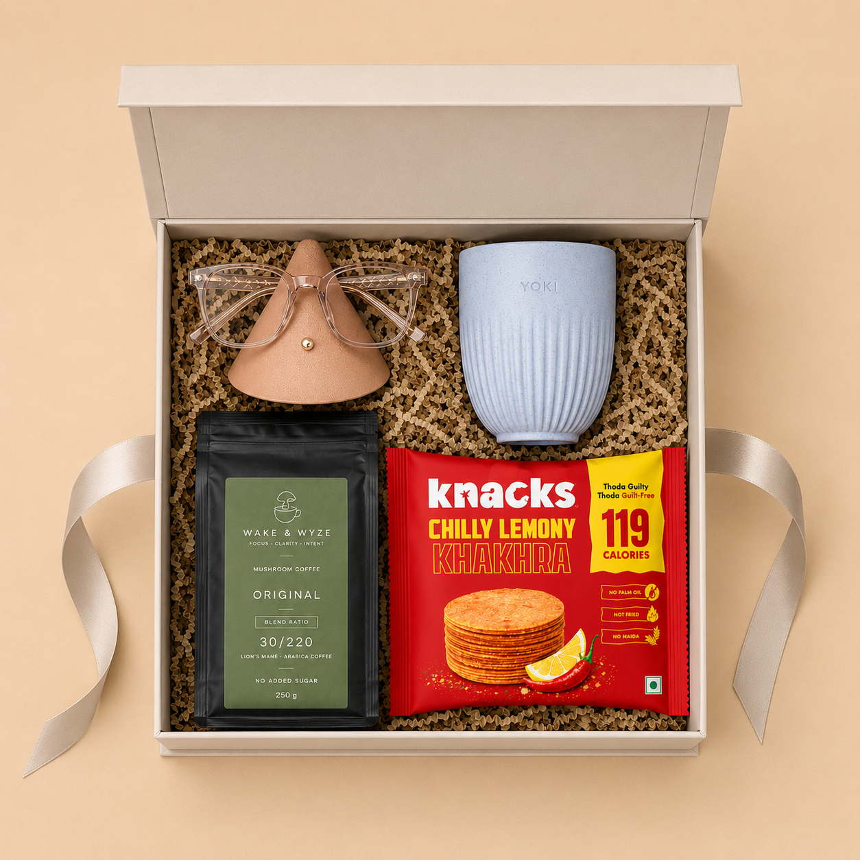 Workday Indulgence luxury gift hamper by Pitara Studio — 4 pieces from independent Indian makers in Magnetic Gift Box